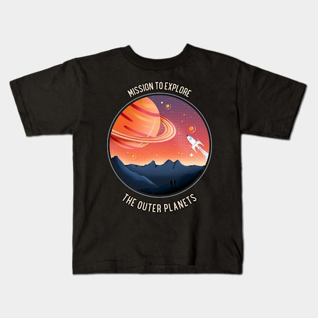 The wonderful world of space Kids T-Shirt by Elite Wear 